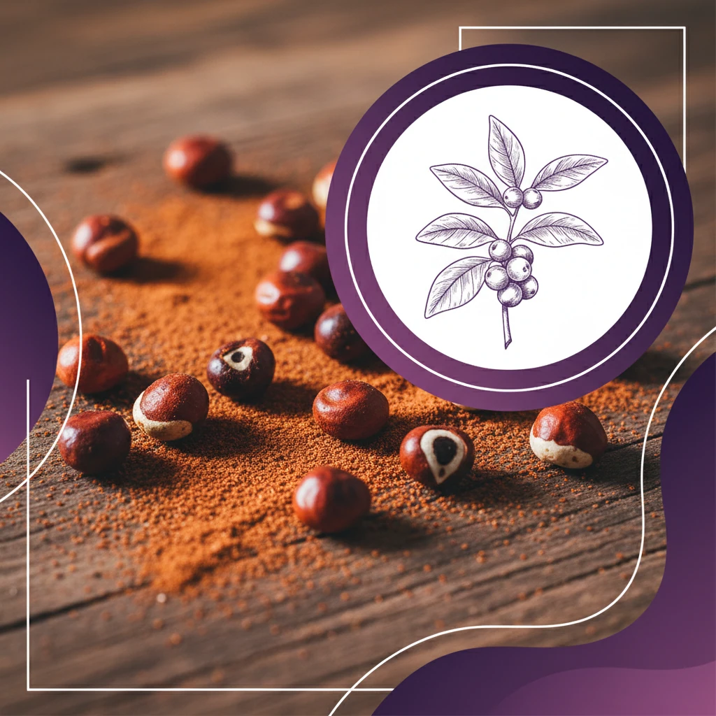 Dried guarana seeds and powder on a wooden surface - guarana extract source